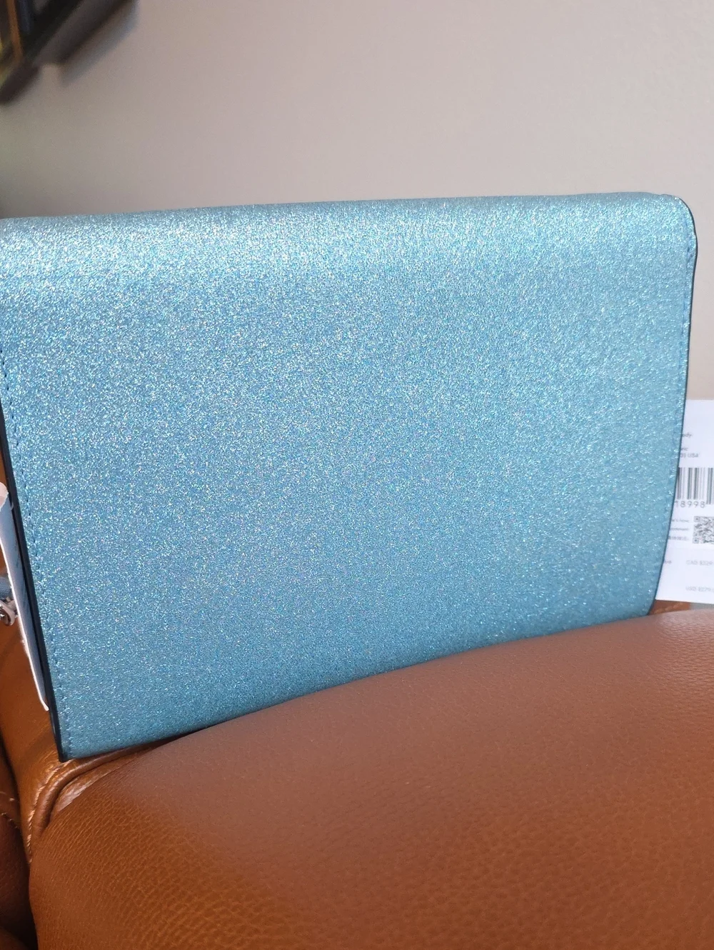 KATE SPADE NEW YORK NWT Frosty Sky Glitter Flap Crossbody Bag